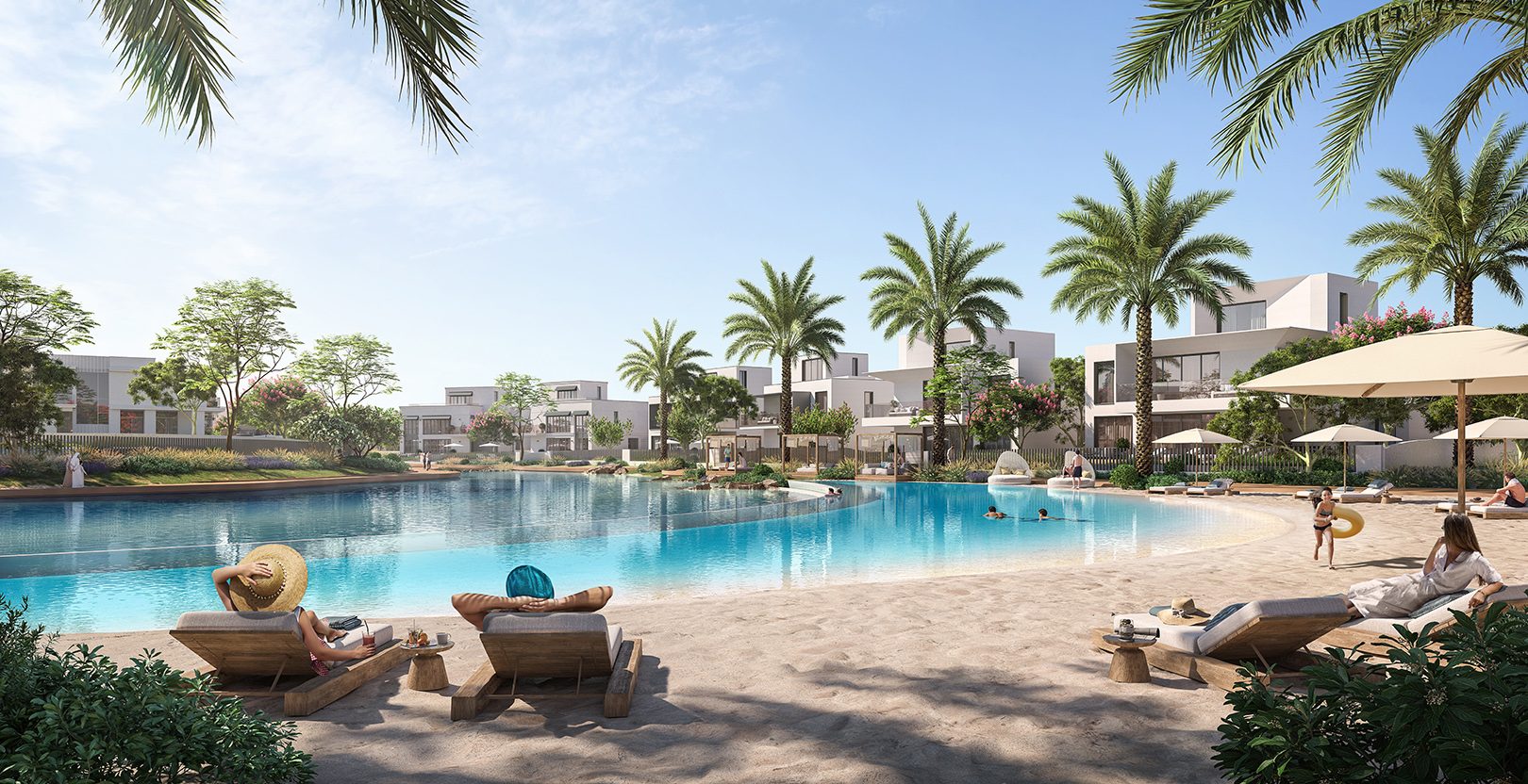 Off plan Dubai luxury development with waterfront villas and towers