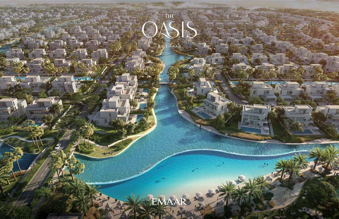 Best off plan projects in Dubai including The Oasis waterfront villas by Emaar